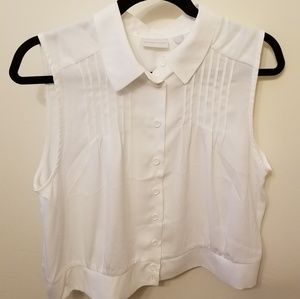 NWT New York & Co.  white crop blouse